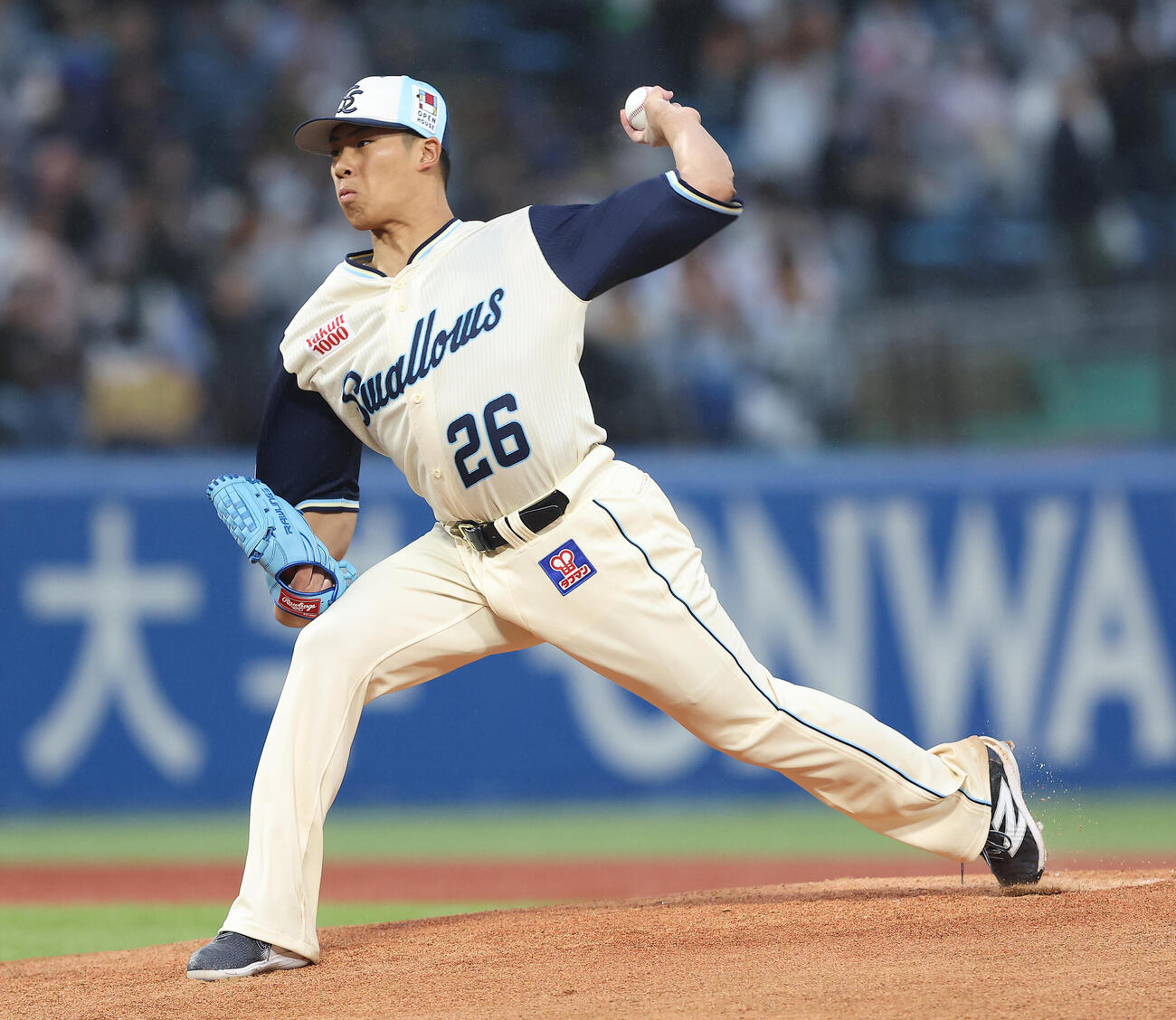 ヤクルト対巨人　ヤクルト先発の山野太一（撮影・河田真司）