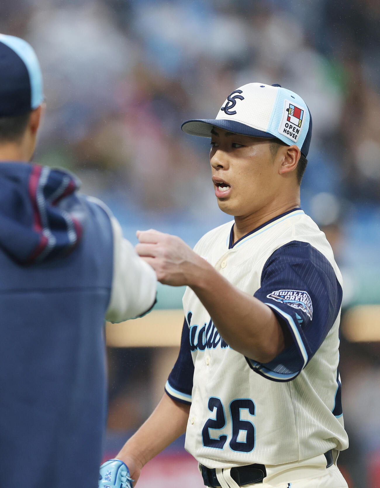ヤクルト対巨人　1回表を抑える山野太一（撮影・河田真司）
