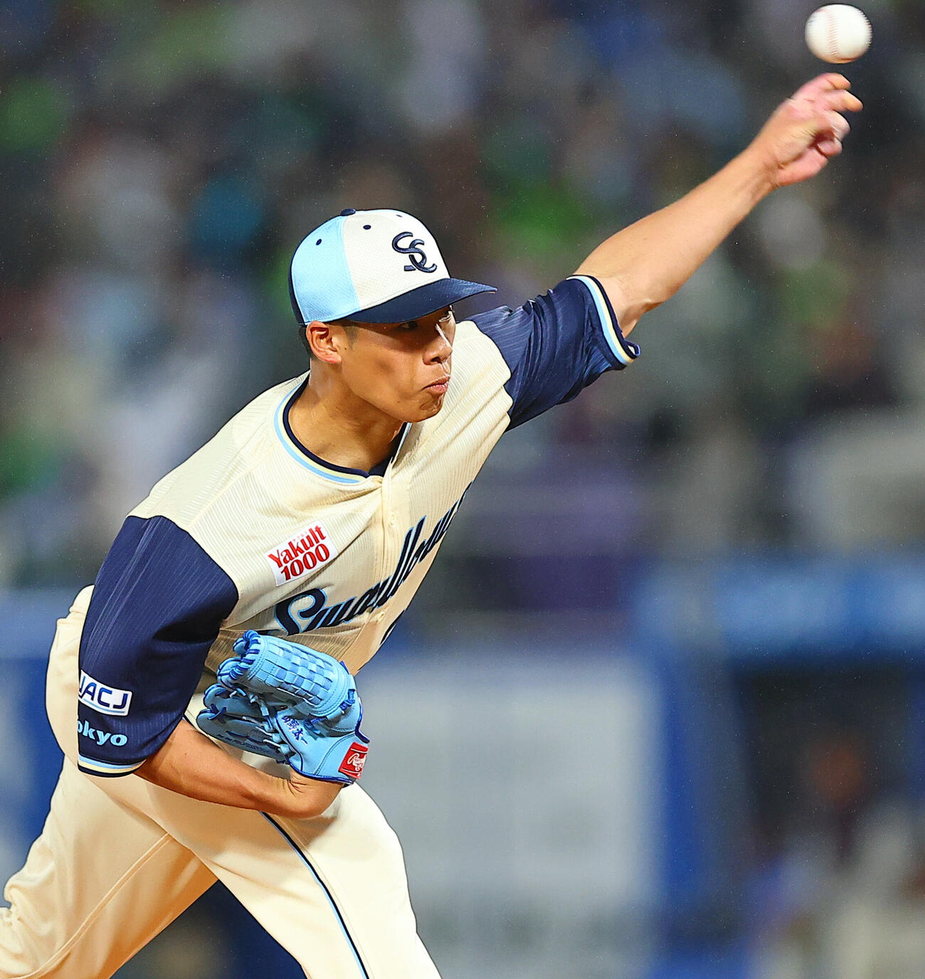 ヤクルト対巨人　ヤクルト先発の山野太一（撮影・野上伸悟）