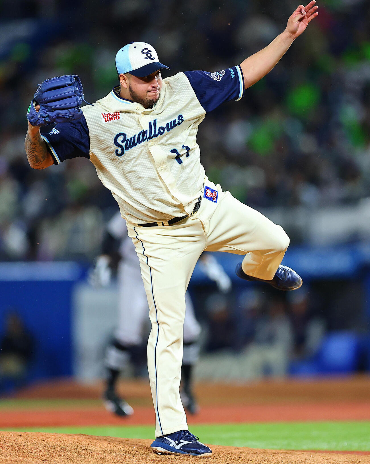 ヤクルト対巨人　力投するヤクルトのホセ・キハダ（撮影・野上伸悟）＝2026年5月21日