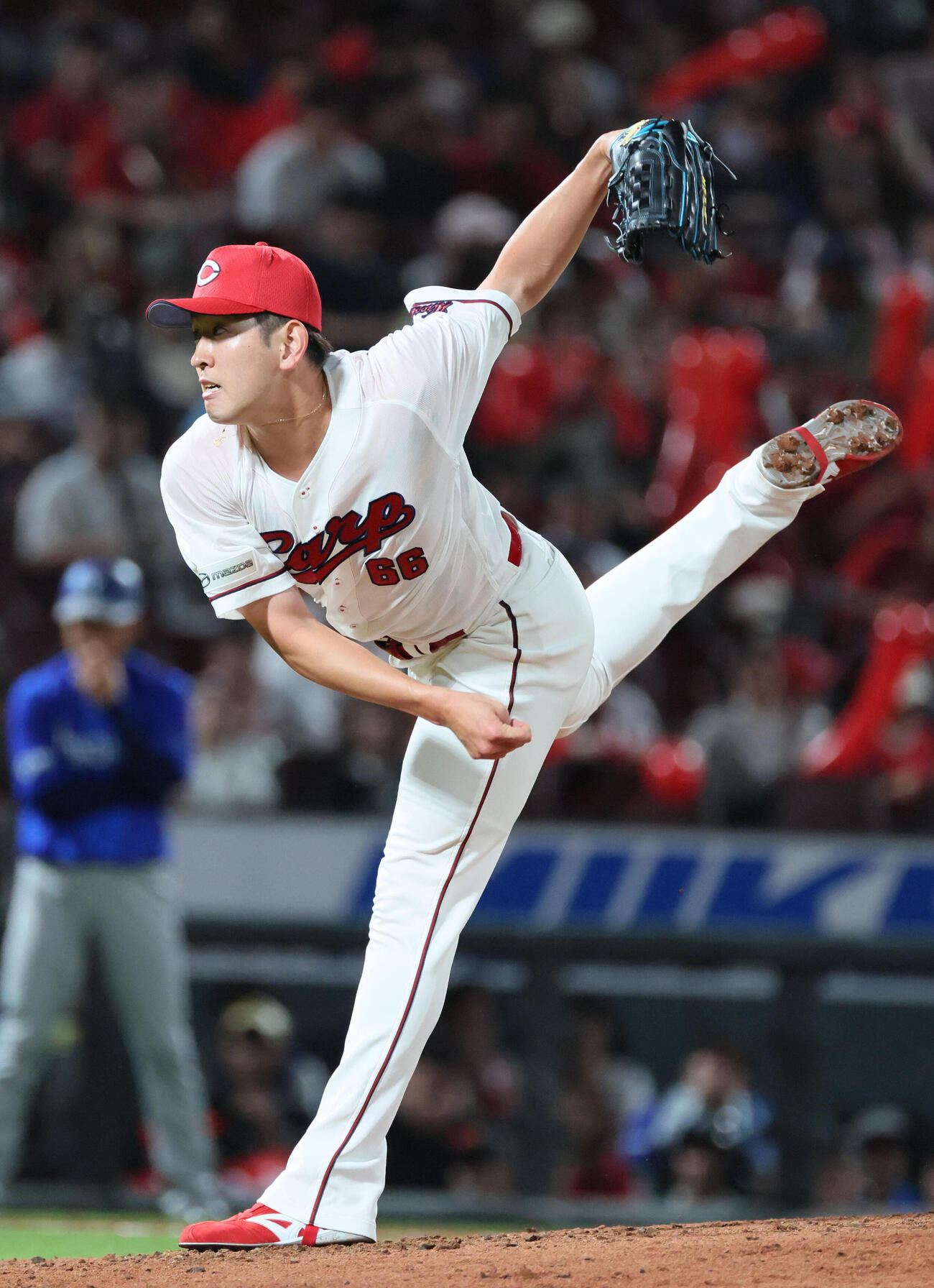 広島対DeNA 7回表DeNA、広島2番手の遠藤淳志（撮影・加藤孝規）