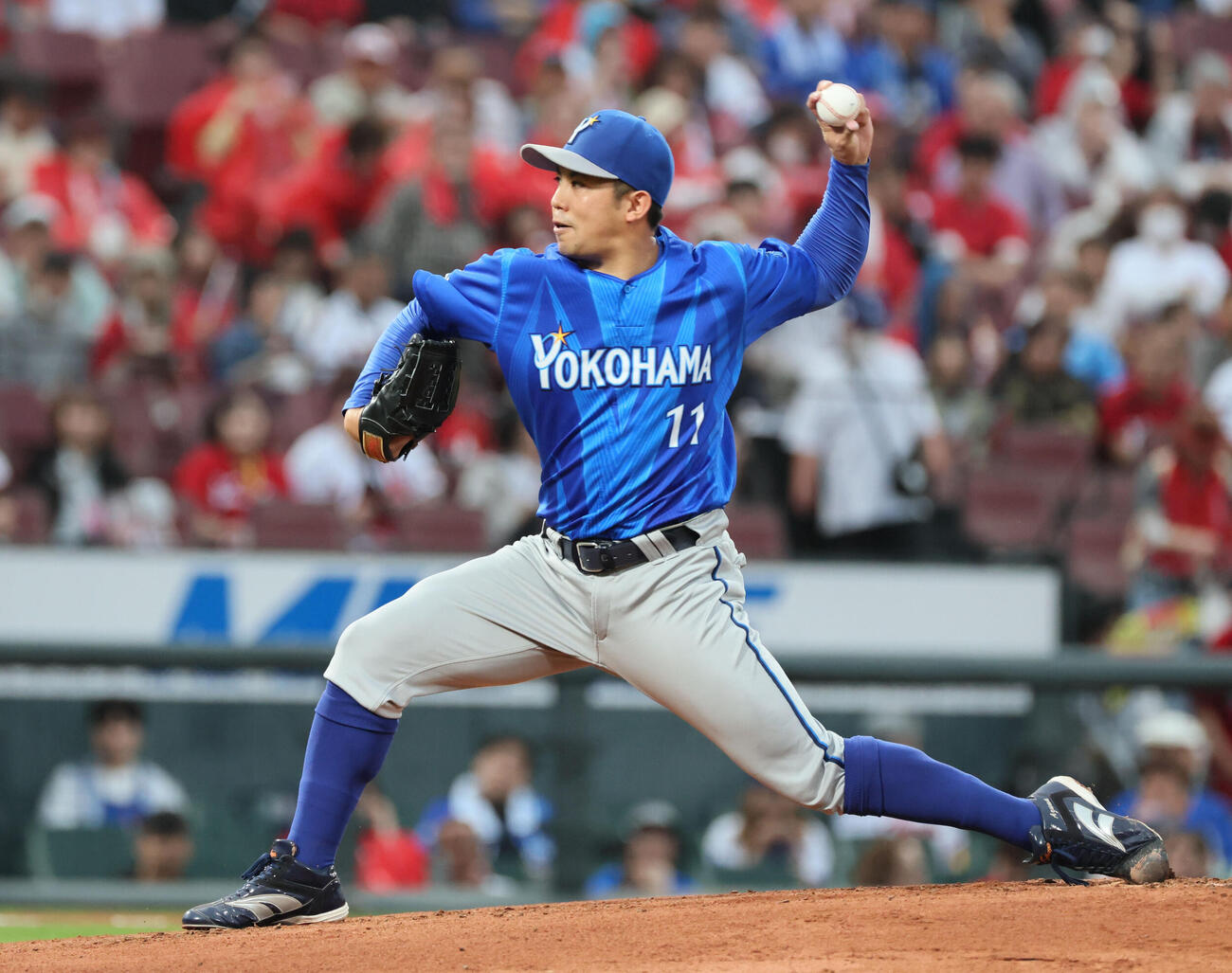 広島対DeNA DeNA先発の東克樹（撮影・加藤孝規）