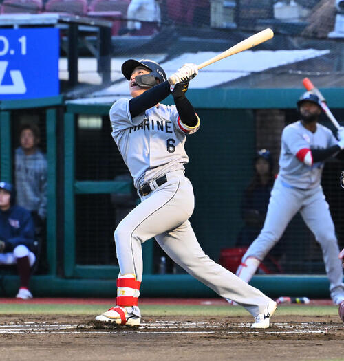 【ロッテ】西川史礁、ソロ本塁打で先制　新設の「ホームランゾーン」へ