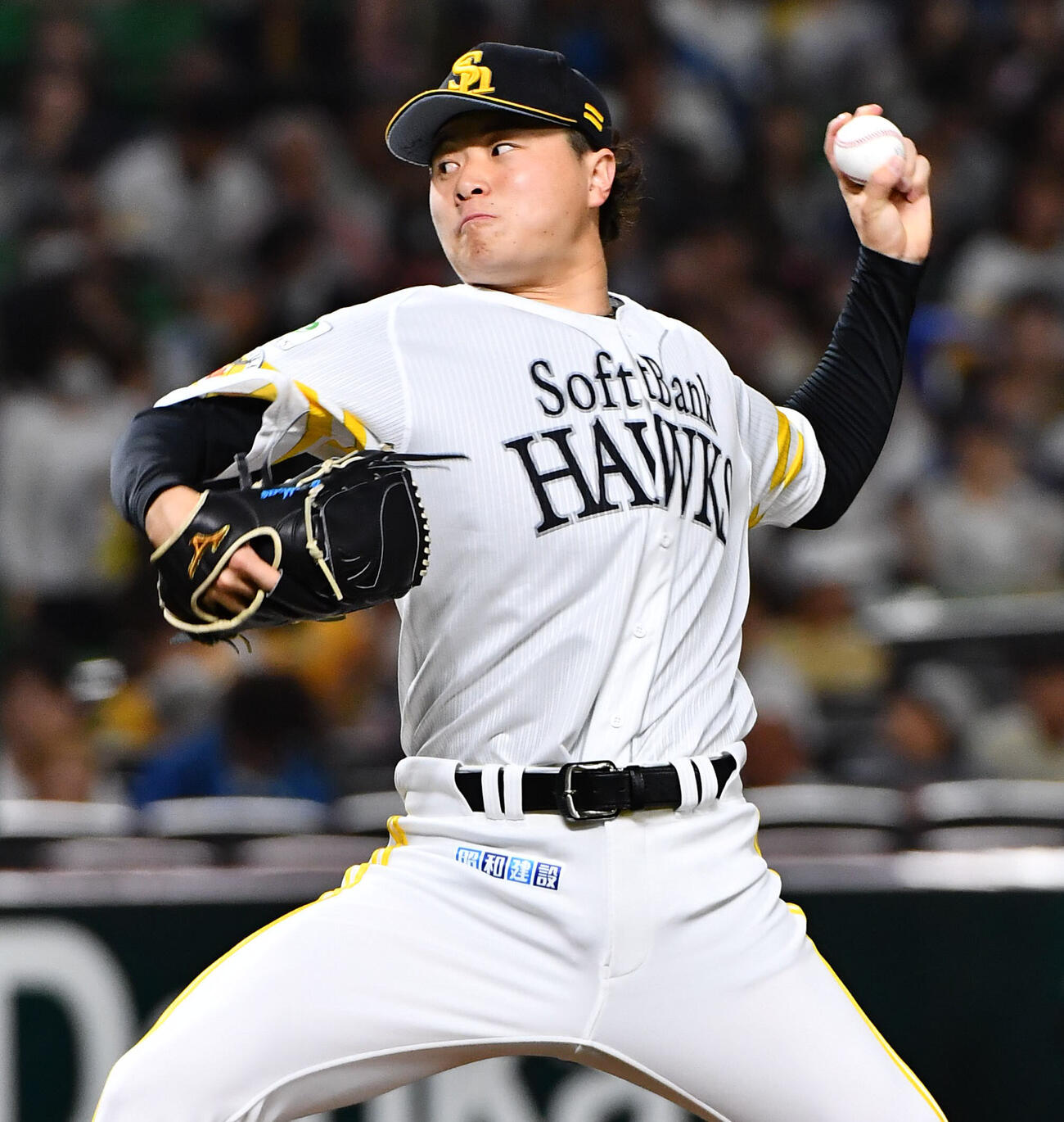 ソフトバンク対日本ハム　ソフトバンク先発の前田純（撮影・岩下翔太）