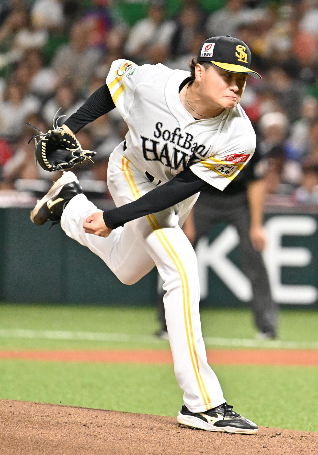 ソフトバンク対日本ハム　ソフトバンク先発の前田純（撮影・林敢治）＝2026年5月22日