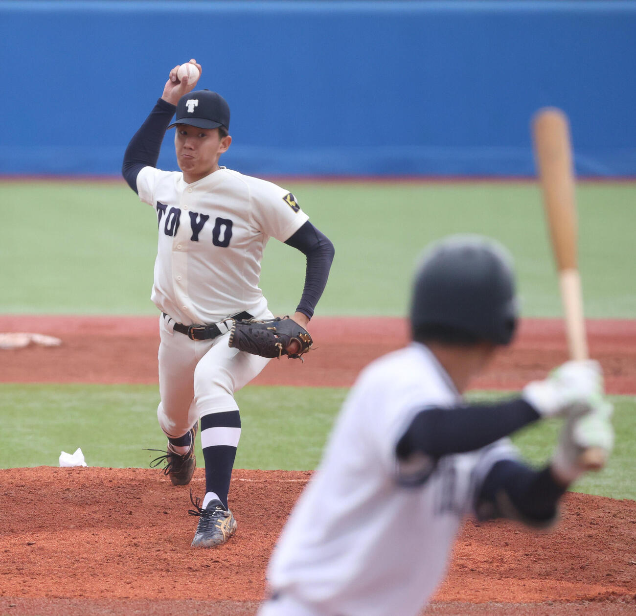 東都大学野球　東洋大対中大　先発した東洋大・石沢順平（撮影・柴田隆二）