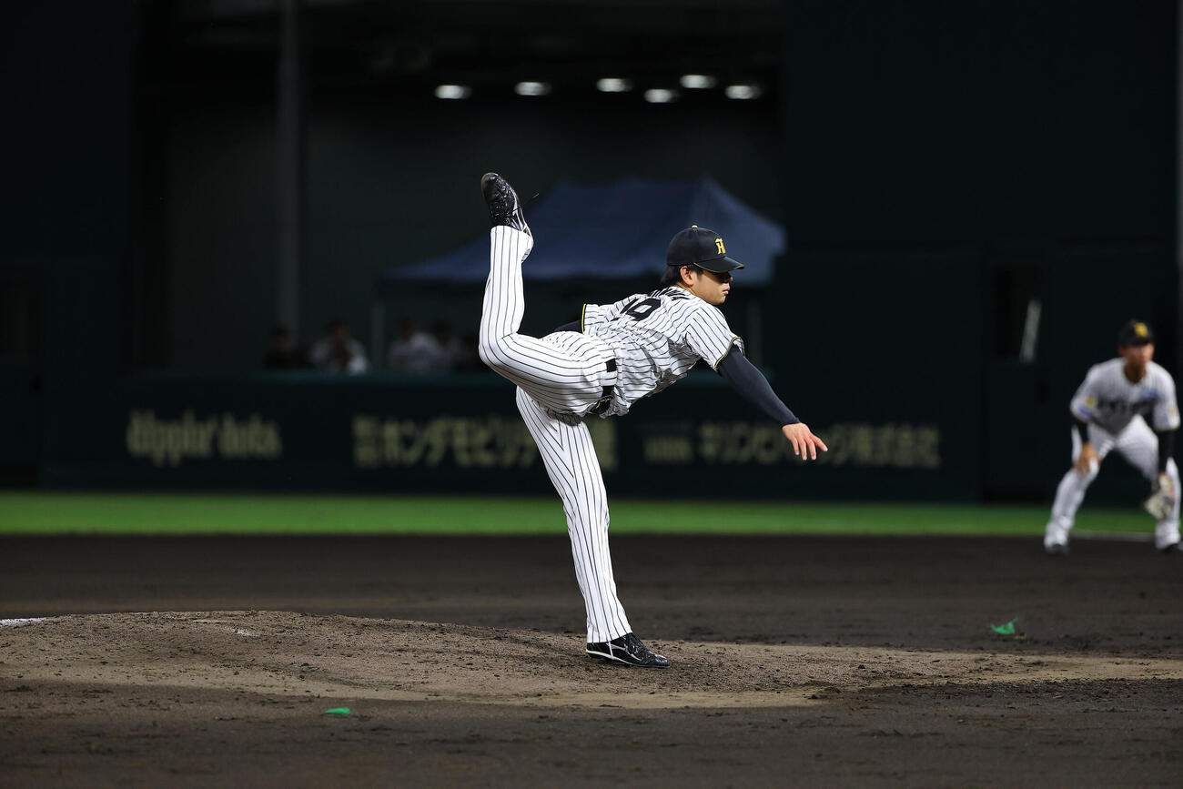 阪神対オリックス　下村海翔の連続9（撮影・上田博志）