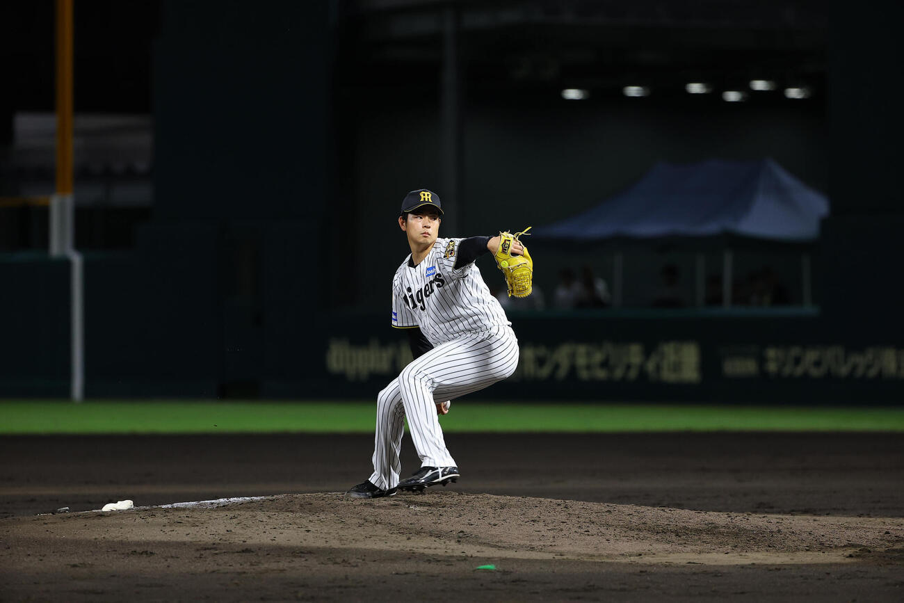 阪神対オリックス　下村海翔の連続3（撮影・上田博志）