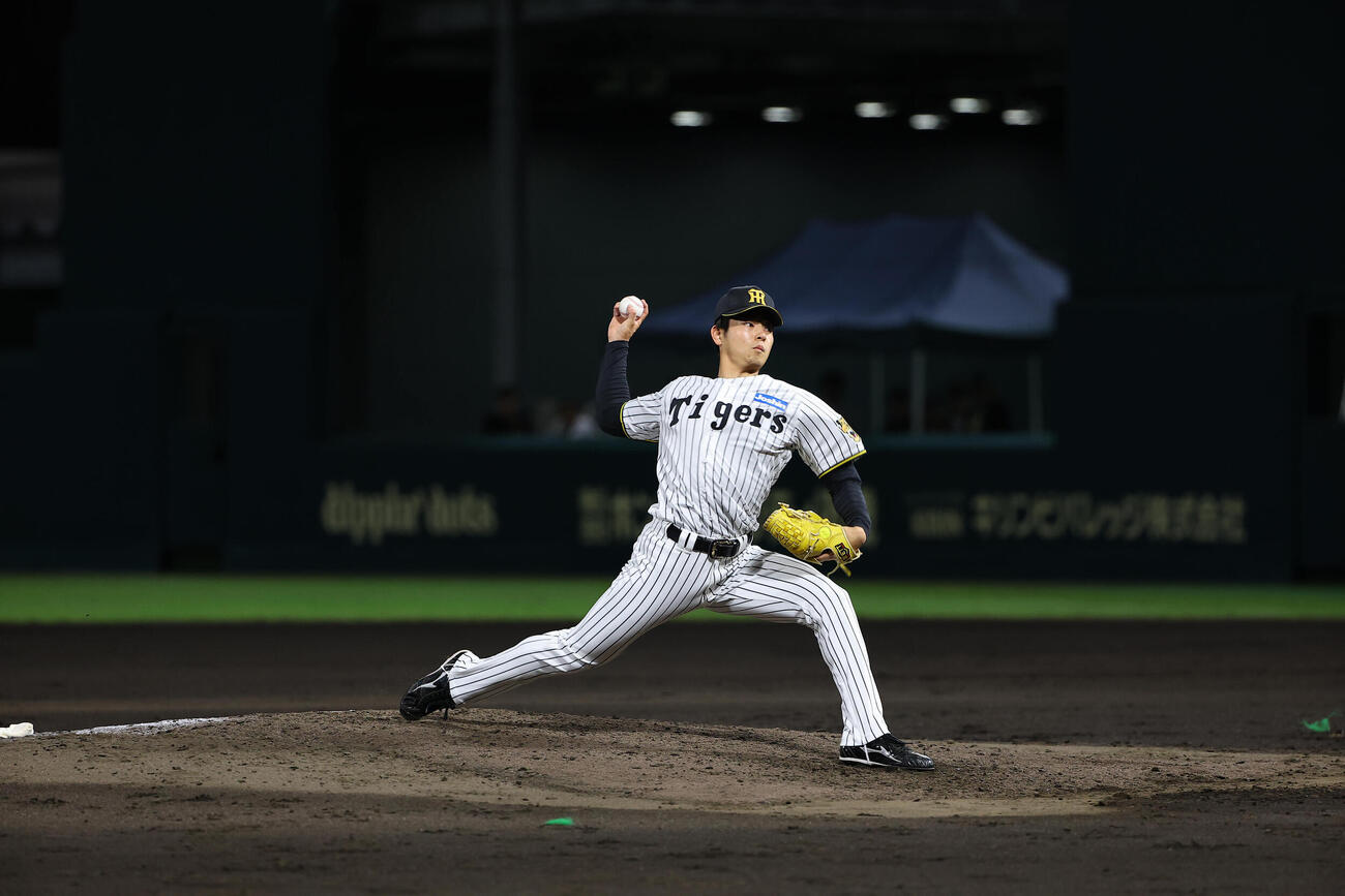 阪神対オリックス　下村海翔の連続5（撮影・上田博志）