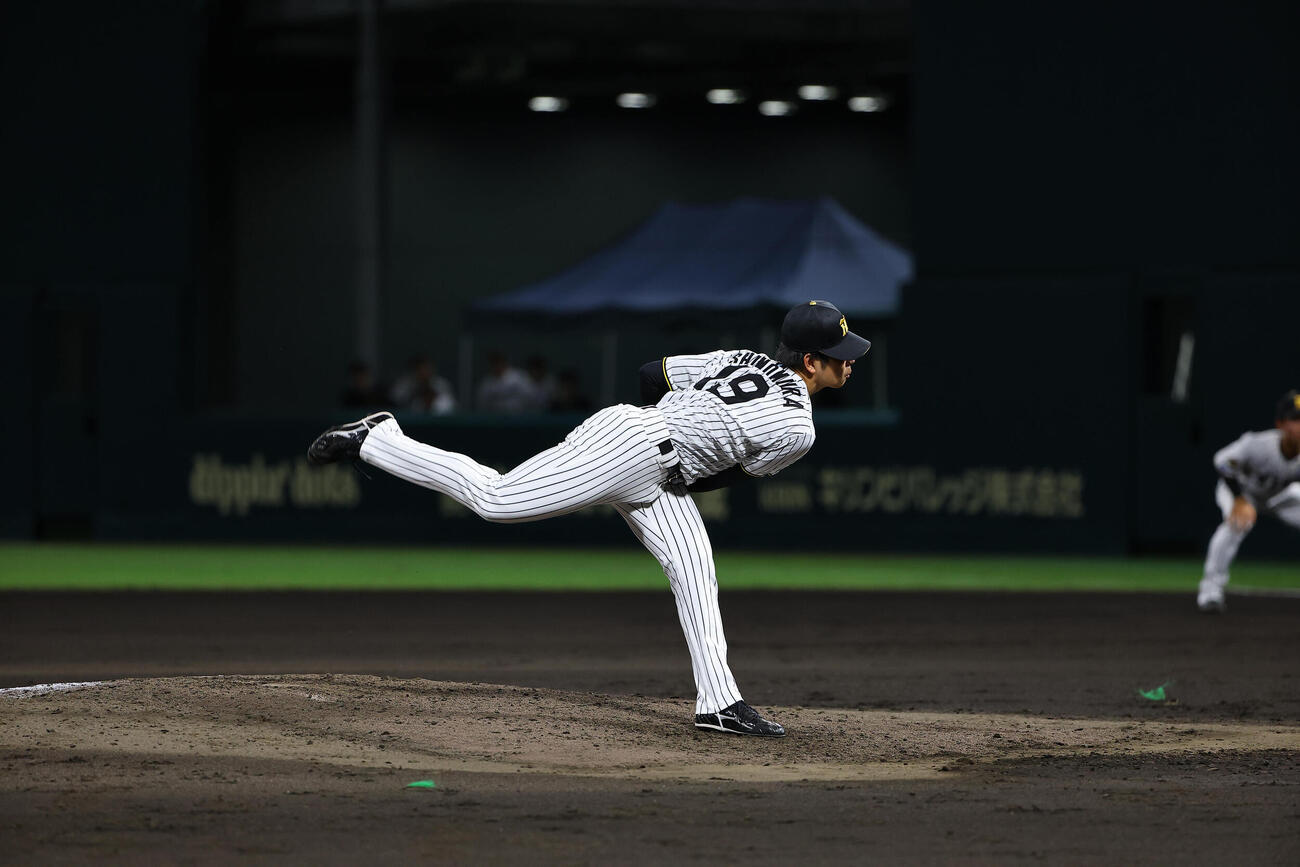阪神対オリックス　下村海翔の連続8（撮影・上田博志）