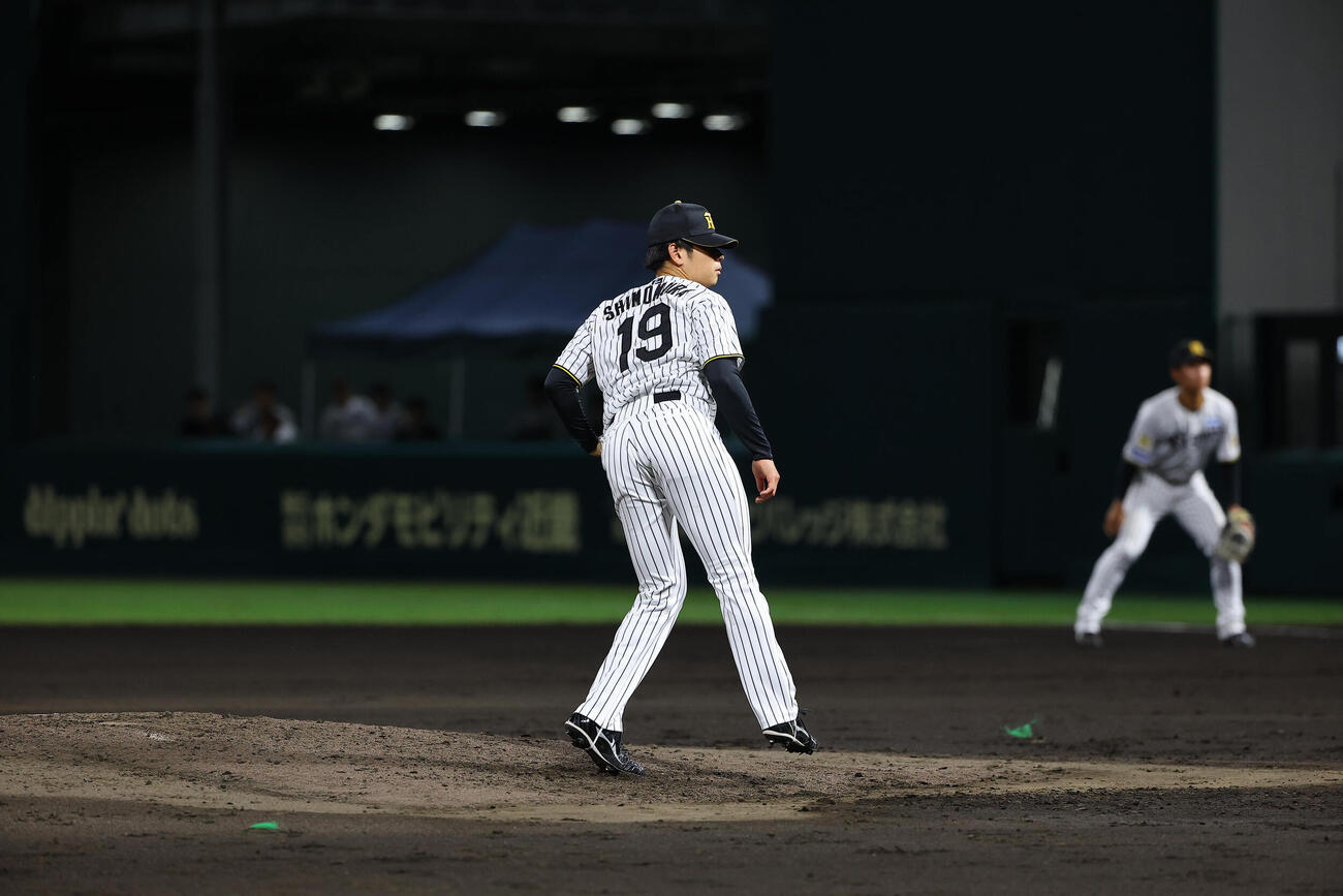 阪神対オリックス　下村海翔の連続10（撮影・上田博志）