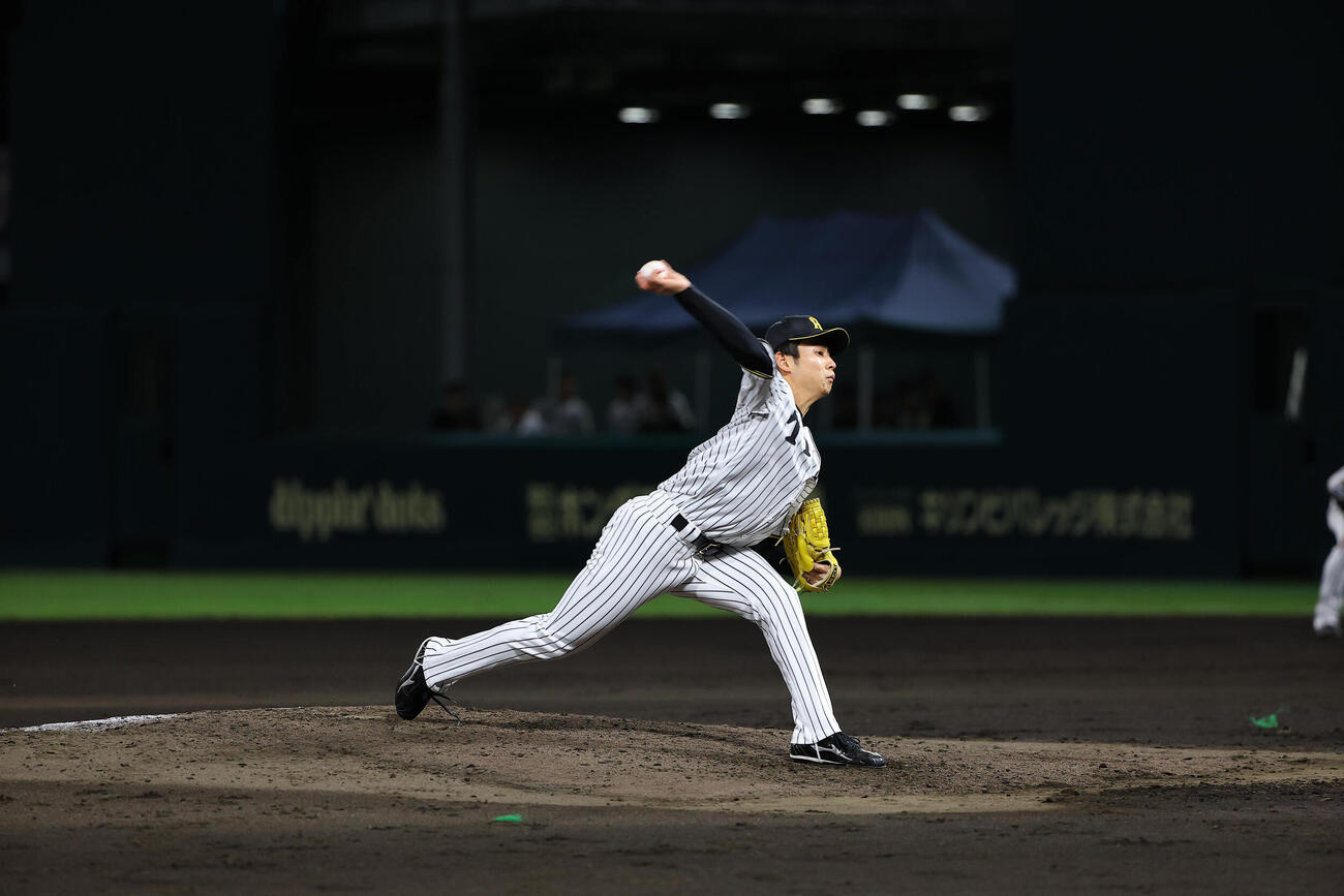 阪神対オリックス　下村海翔の連続6（撮影・上田博志）