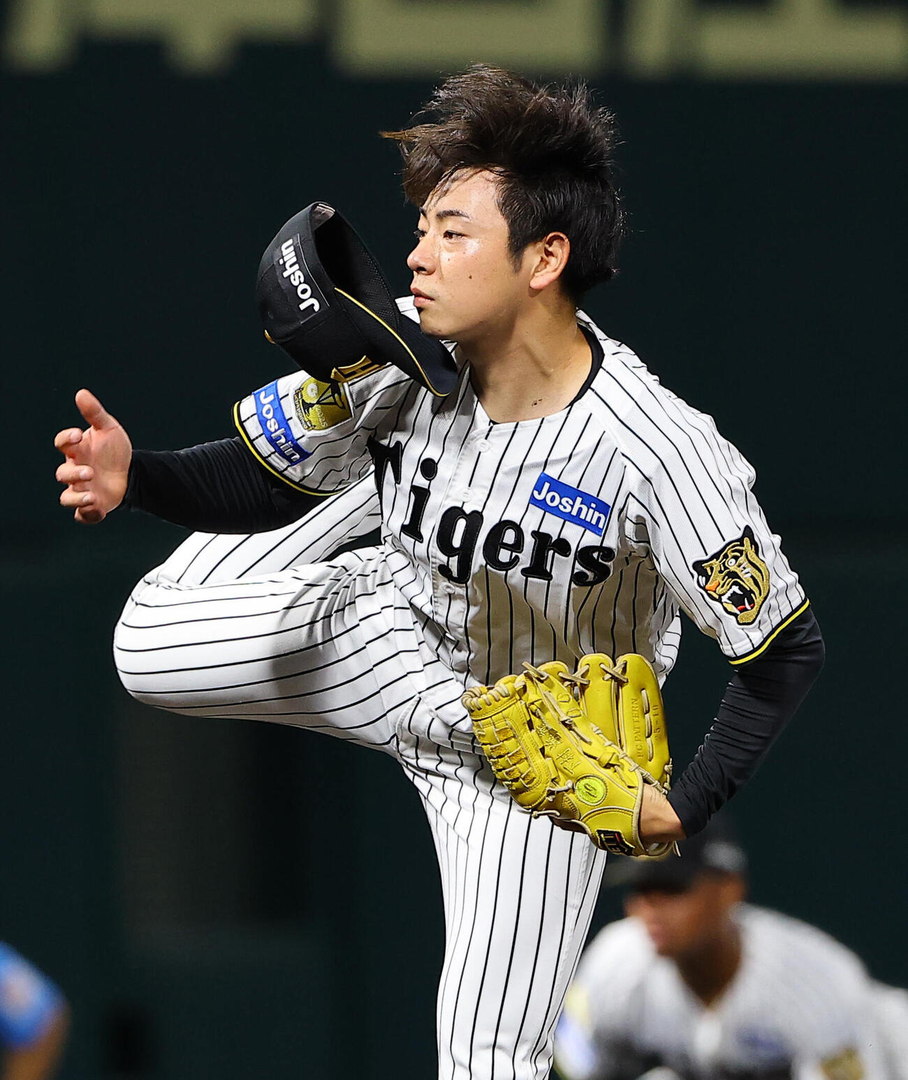 阪神対オリックス　阪神3番手で登板する下村海翔（撮影・上田博志）
