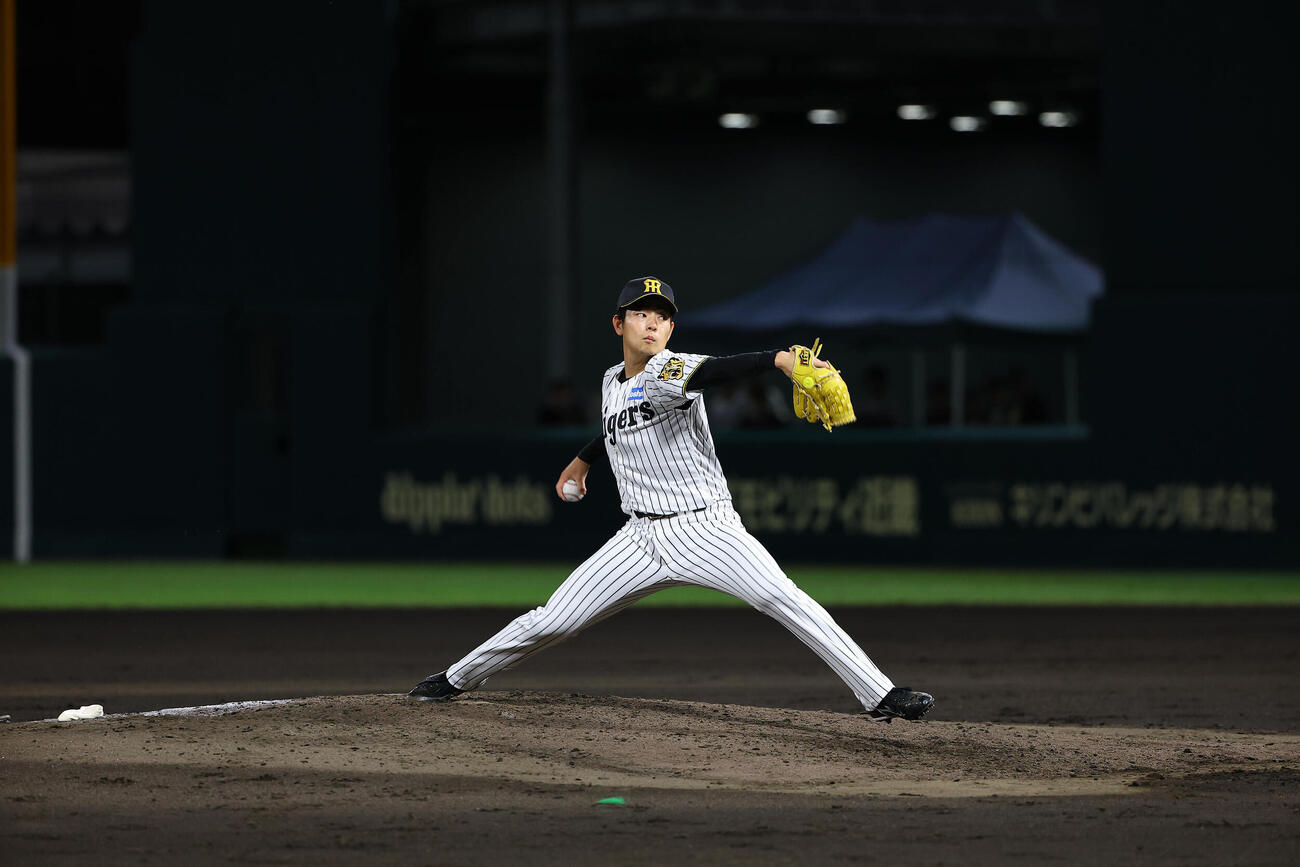 阪神対オリックス　下村海翔の連続4（撮影・上田博志）