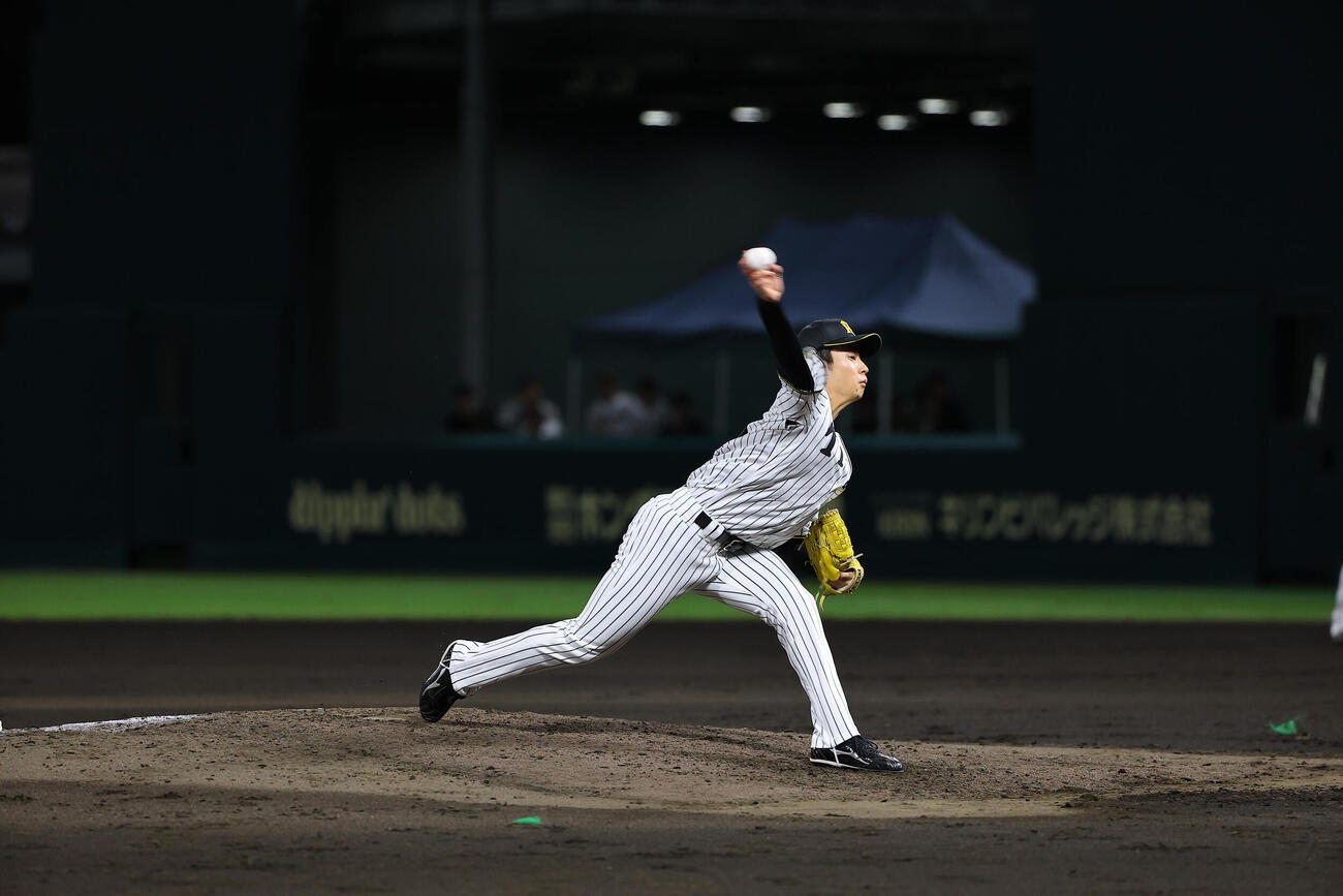 阪神対オリックス　下村海翔の連続7（撮影・上田博志）