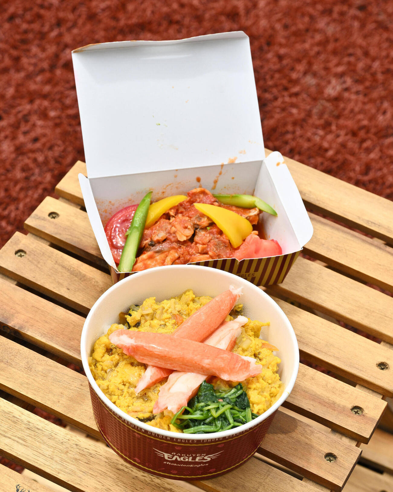 楽天対ロッテ　能登・七尾市の食材を使用した「NANAO POWER FOOD」＝2026年5月23日（撮影・滝沢徹郎）