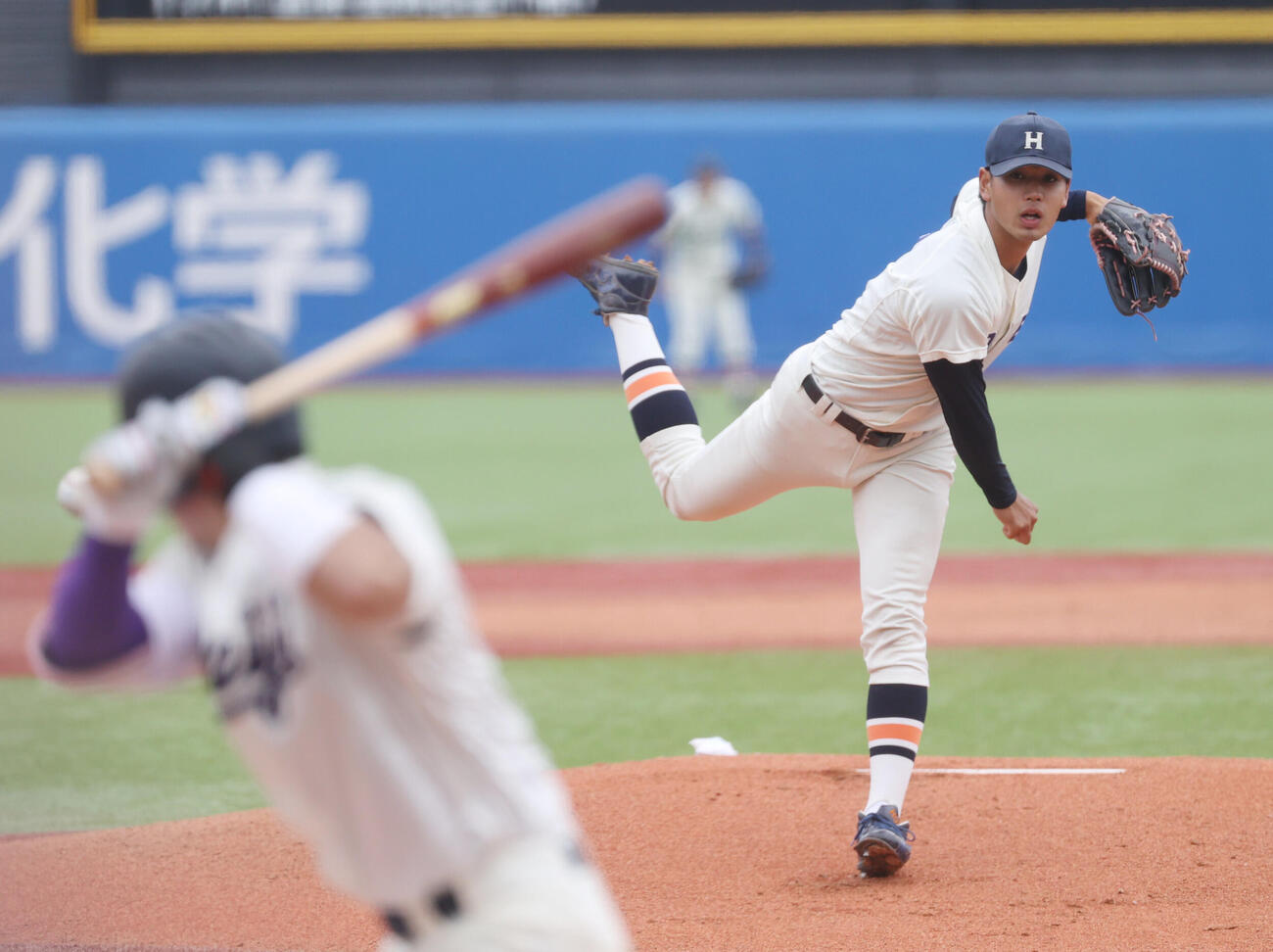 6大学野球　明大対法大　先発した法大・助川太志（撮影・柴田隆二）