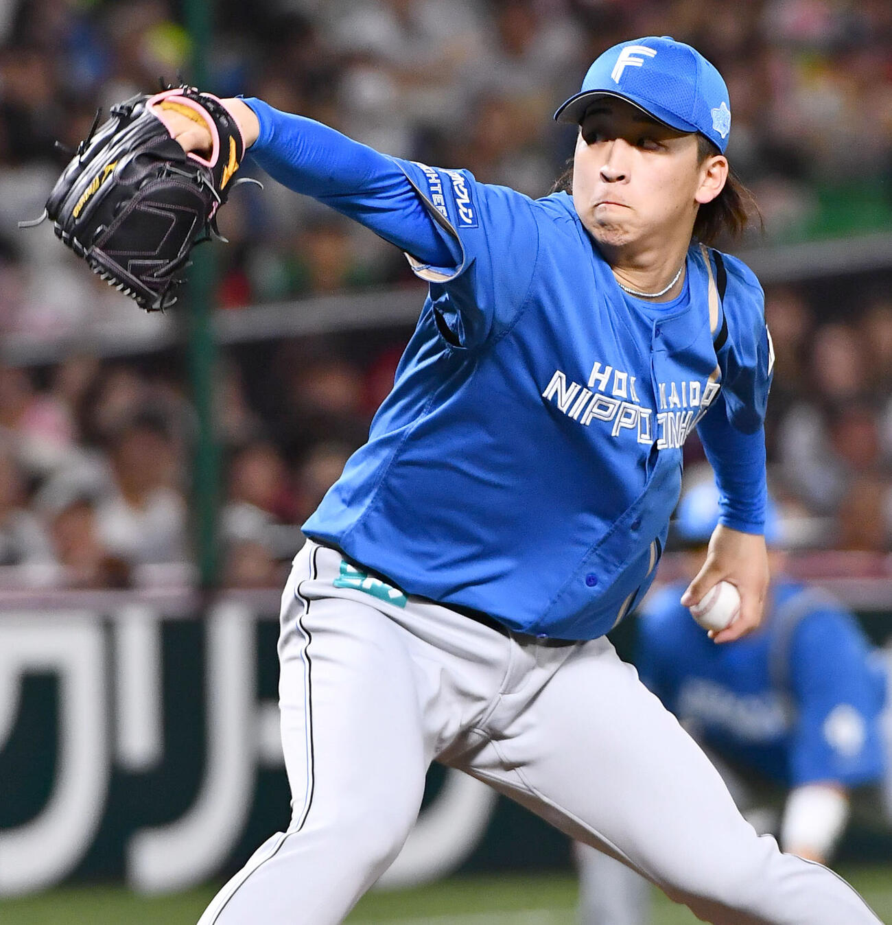 ソフトバンク日本ハム　日本ハム先発の細野晴希（撮影・岩下翔太）