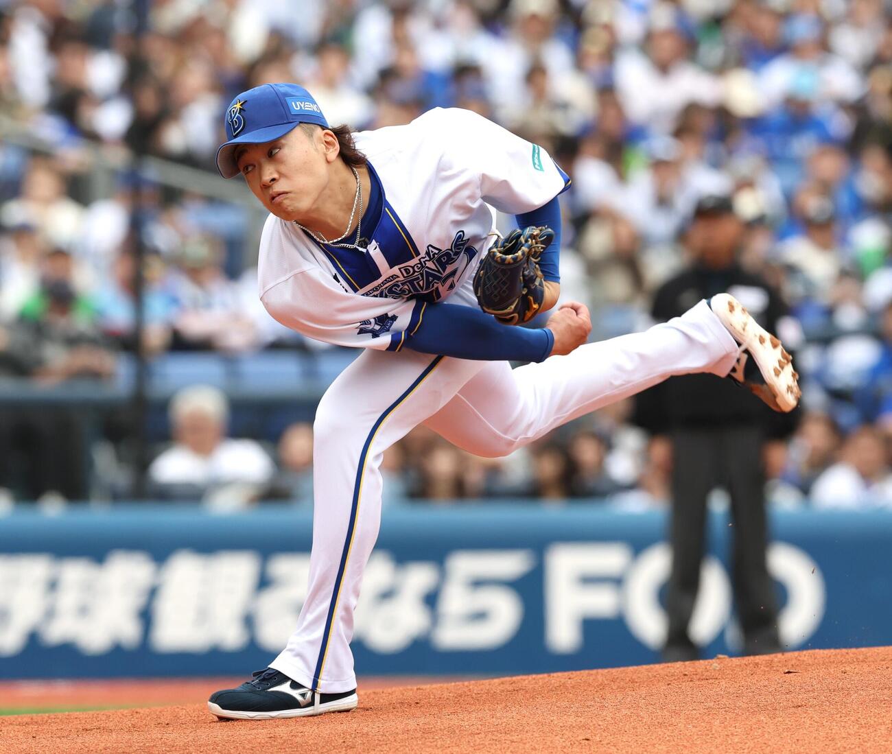 DeNA対ヤクルト　DeNA先発の入江大生（撮影・黒川智章）