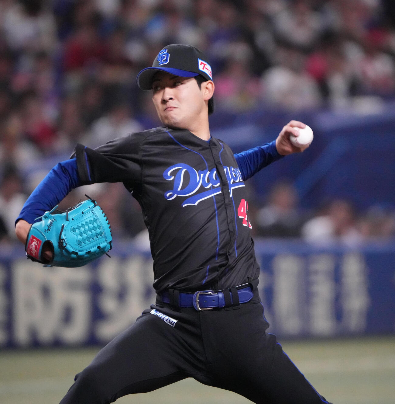 中日対広島　7回表、中日2番手で登板する吉田聖弥（撮影・森本幸一）
