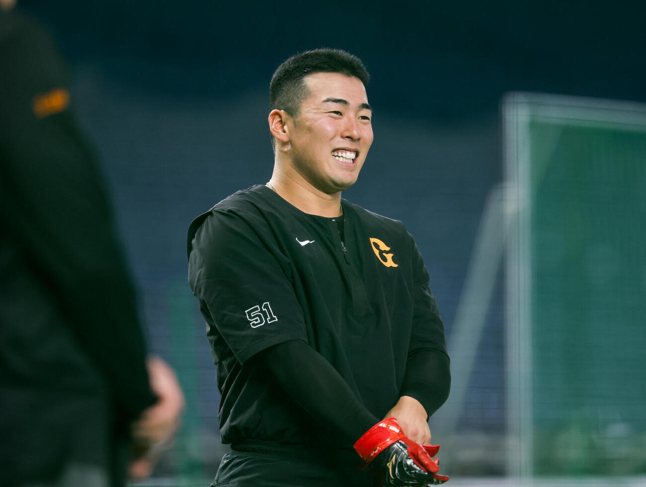 巨人対阪神　合流し練習する巨人浅野翔吾（撮影・増田悦実）