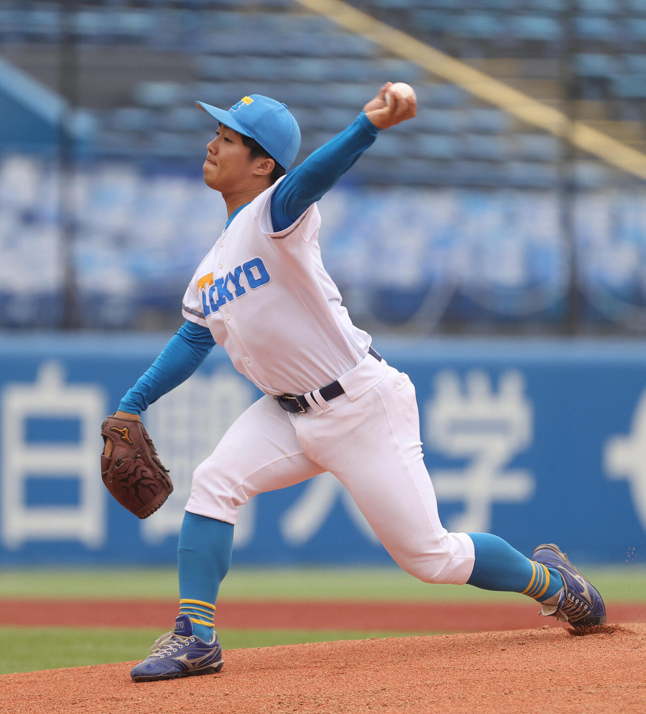 6大学野球　立大対東大　先発した東大・松本慎之介（撮影・柴田隆二）