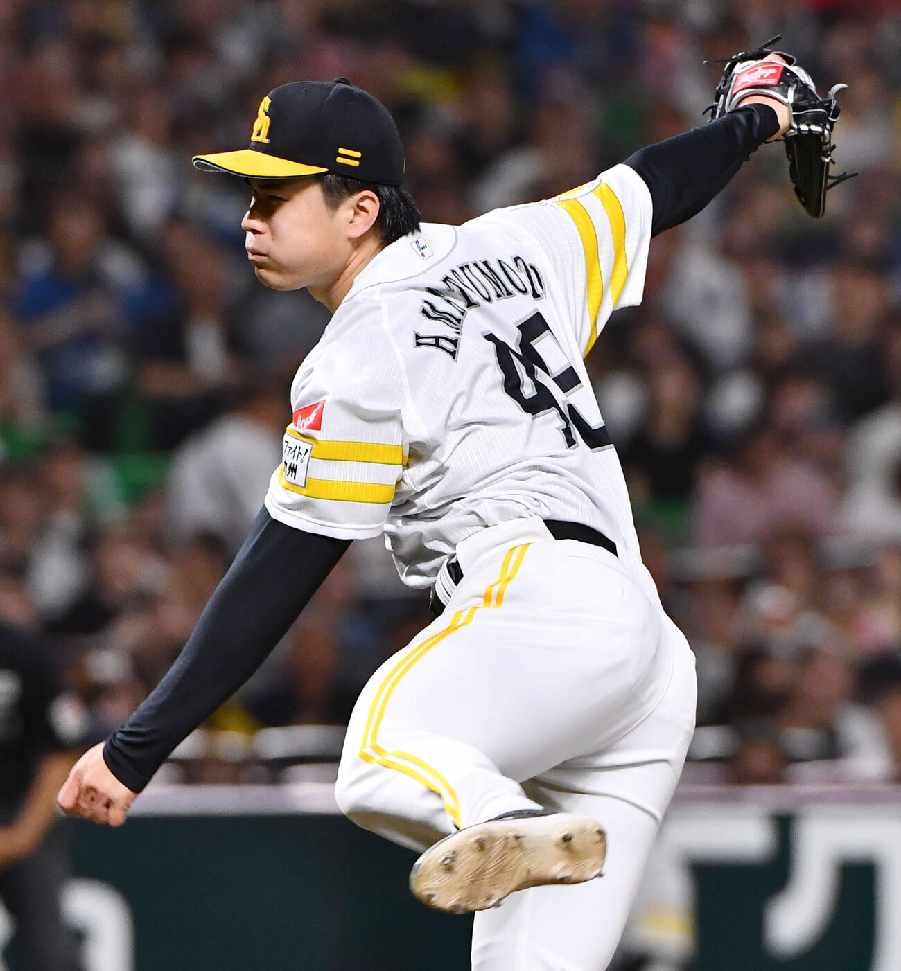 ソフトバンク日本ハム　ソフトバンク先発の松本晴（撮影・岩下翔太）