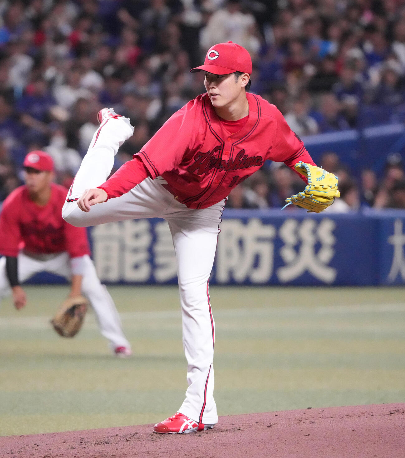 中日対広島　1回裏、登板する広島先発の森下暢仁（撮影・森本幸一）