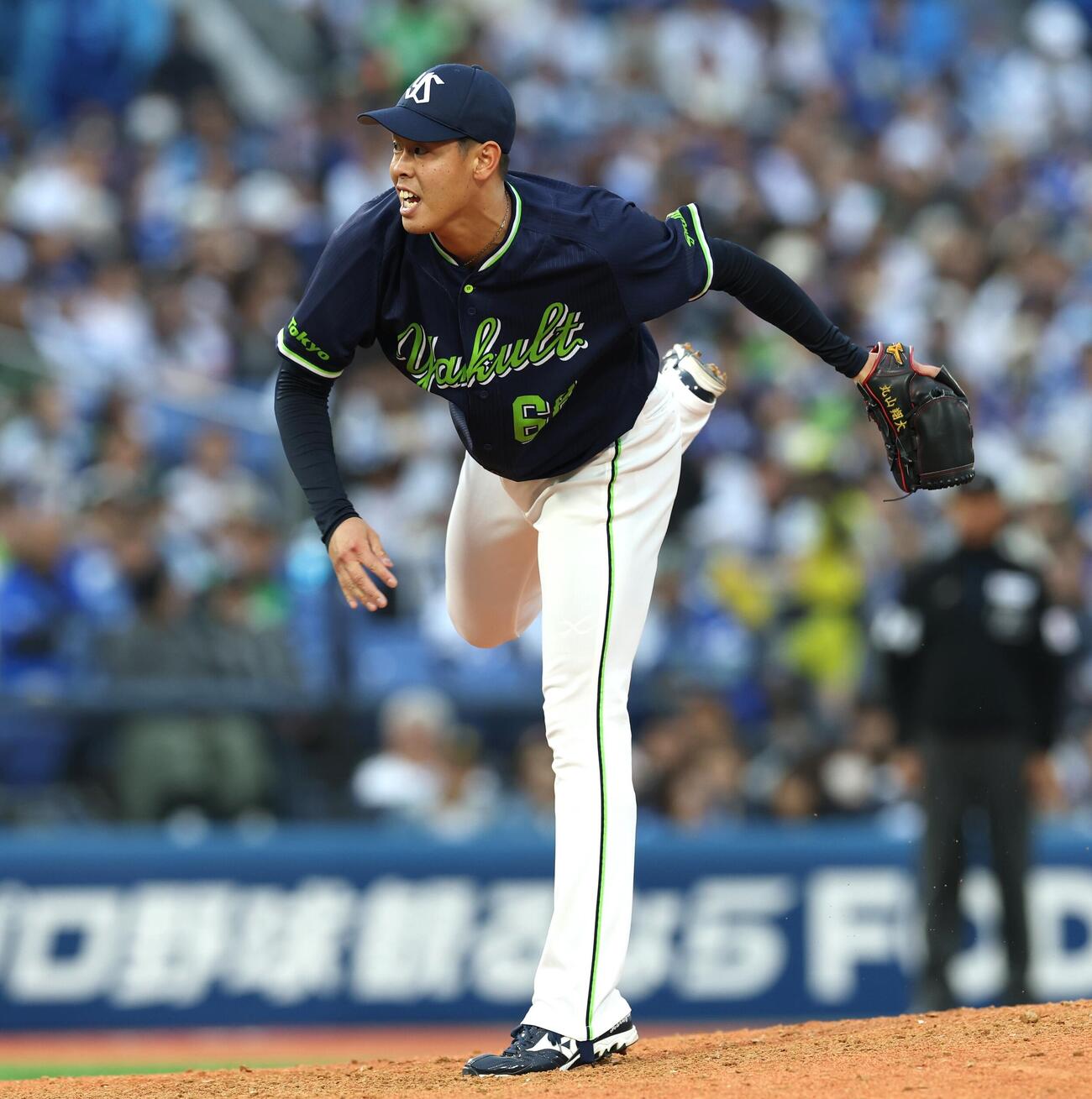 DeNA対ヤクルト　8回に登板の丸山翔大（撮影・黒川智章）＝2026年5月23日