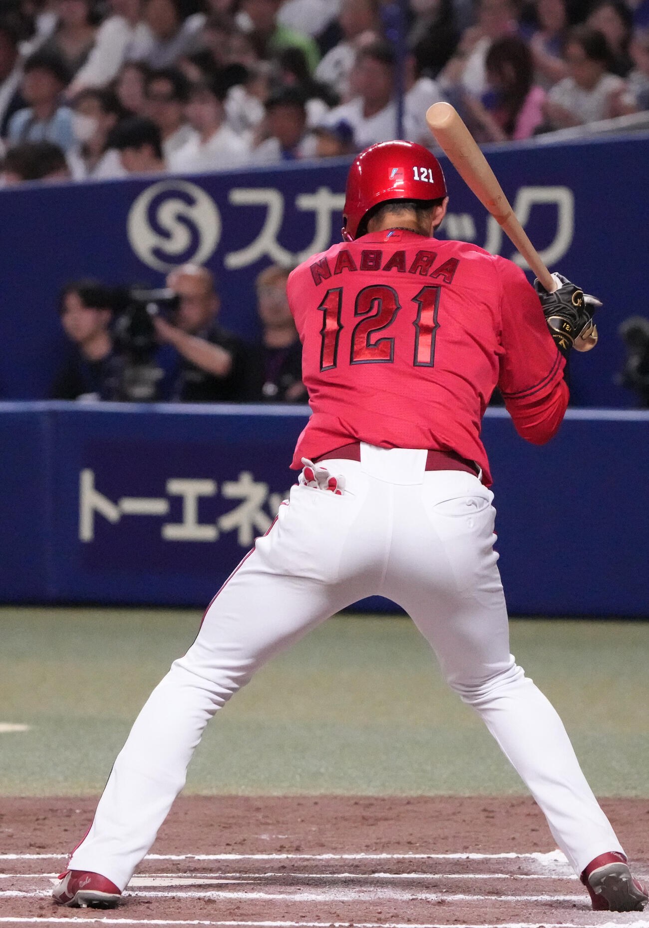 中日対広島　7回表広島2死一塁、打席に立つ名原典彦（撮影・森本幸一）
