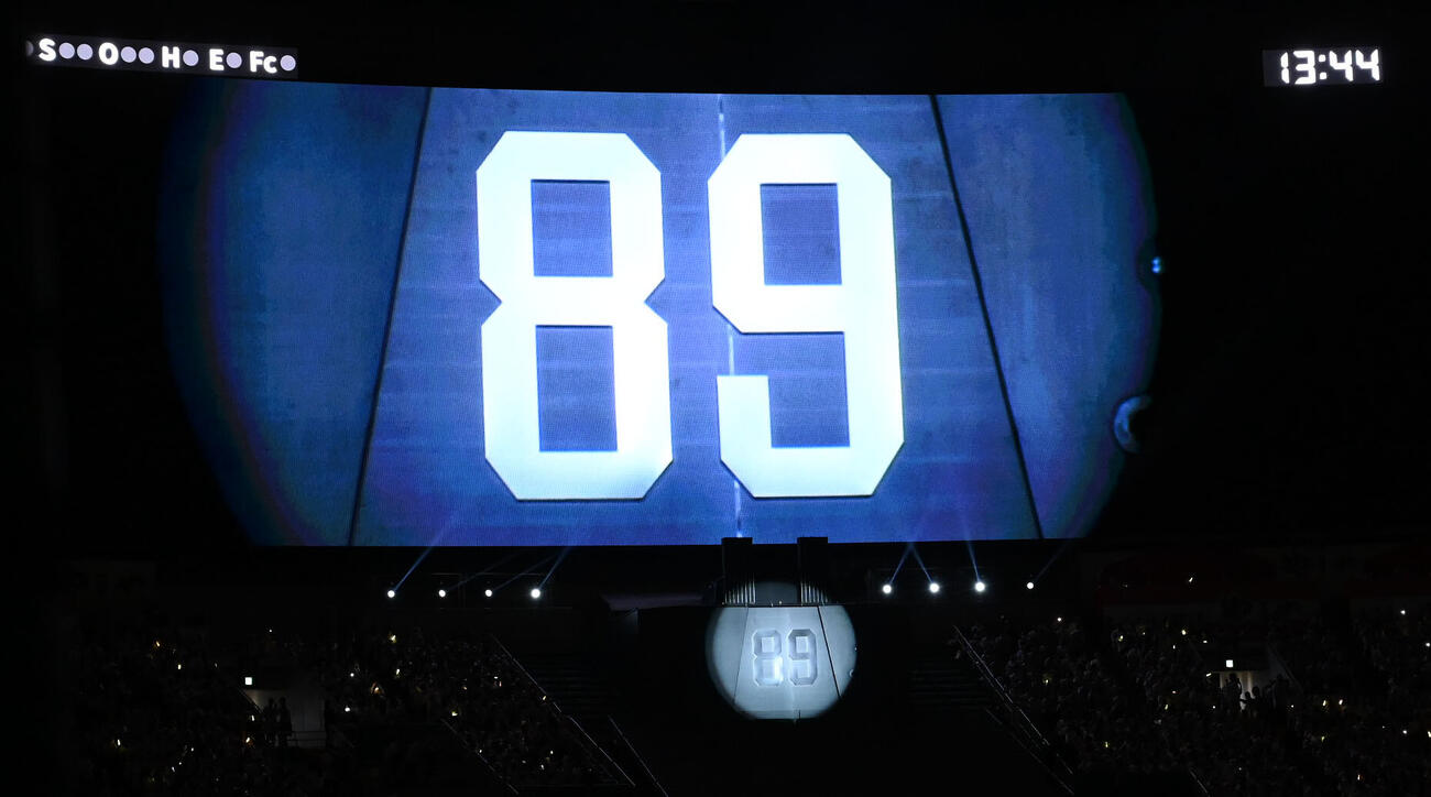 ソフトバンク対日本ハム　FUKUOKA OH SADAHARU LEGACY PROJECTで披露された「89」のモニュメント（撮影・林敢治）＝2026年5月24日