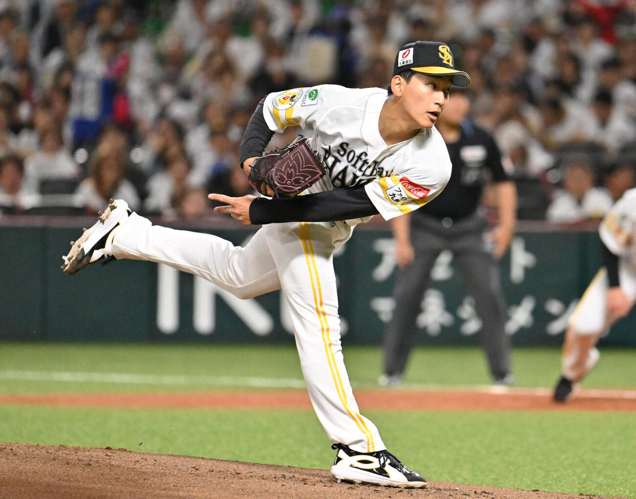 ソフトバンク対日本ハム　ソフトバンク先発の前田悠伍（撮影・林敢治）＝2026年5月24日