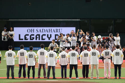 ソフトバンク】「王貞治レガシーデー」セレモニーで王貞治球団会長