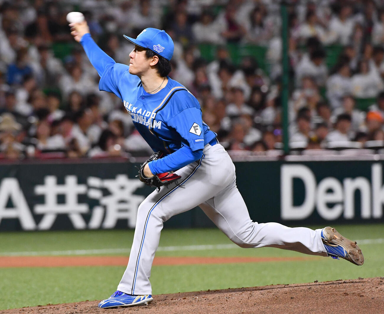 ソフトバンク対日本ハム　日本ハム先発の北山亘基（撮影・岩下翔太）