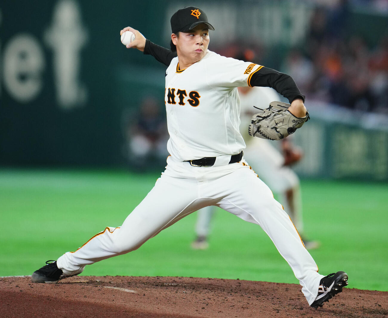 2026年5月24日、阪神戦7回表、巨人2番手で登板し力投する田和廉