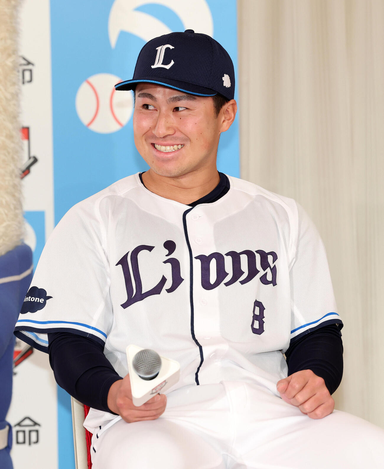 「日本生命セ・パ交流戦」　記者会見に臨む西武渡部聖弥（撮影・鈴木正人）＝2026年5月25日