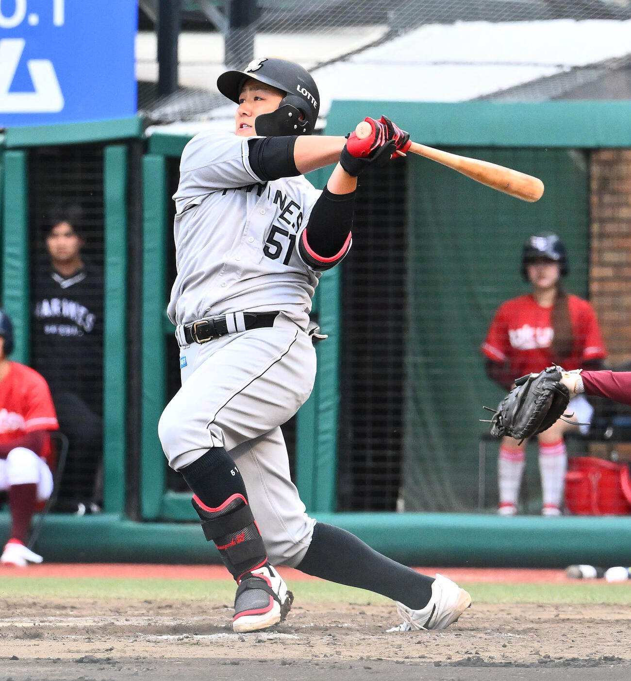 ロッテ山口航輝（2026年5月撮影）　