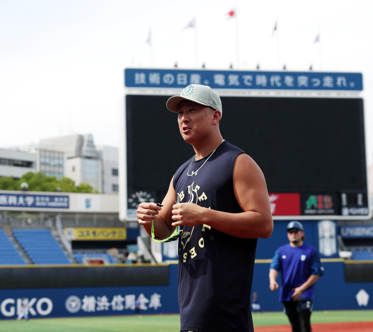 DeNA対オリックス　試合前練習に臨むオリックス杉本裕太郎（撮影・宮地輝）