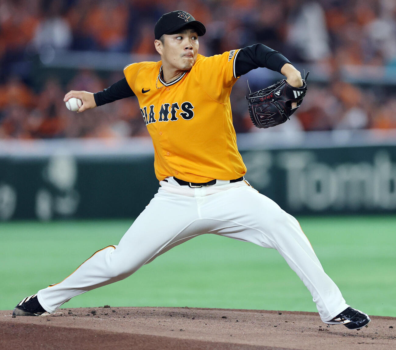 巨人対ソフトバンク　巨人先発の則本昂大（撮影・野上伸悟）＝2026年5月26日