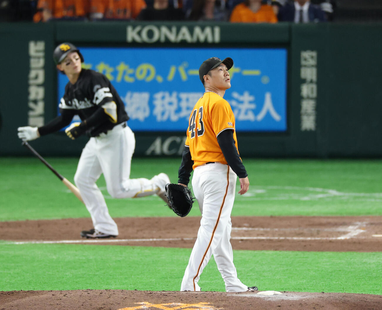 巨人対ソフトバンク　3回表ソフトバンク1死、正木智也に先制ソロ本塁打を浴びる則本昂大（撮影・増田悦実）＝2026年5月26日