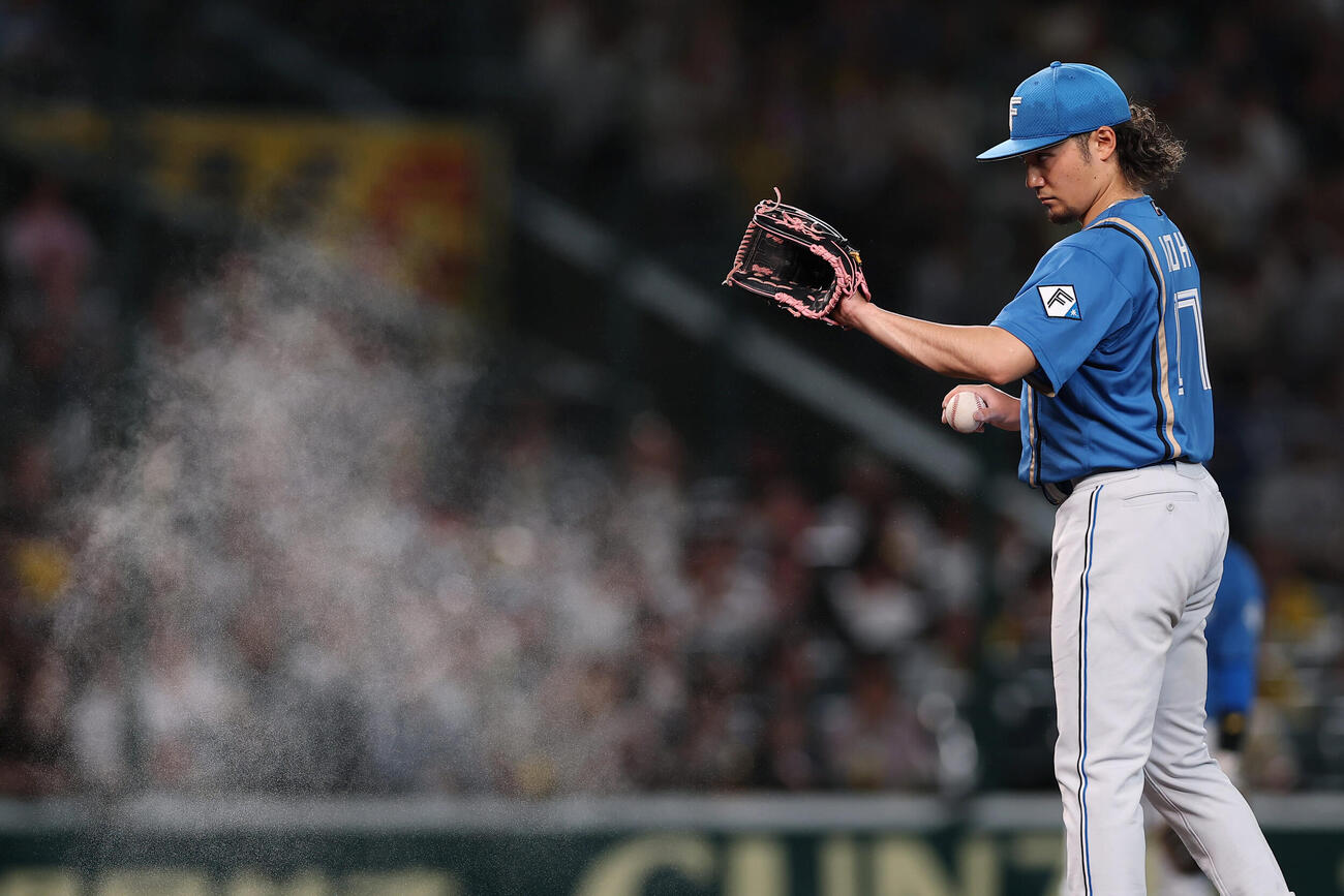 阪神対日本ハム　7回裏のマウンドにあがる日本ハム伊藤大海（撮影・前田充）