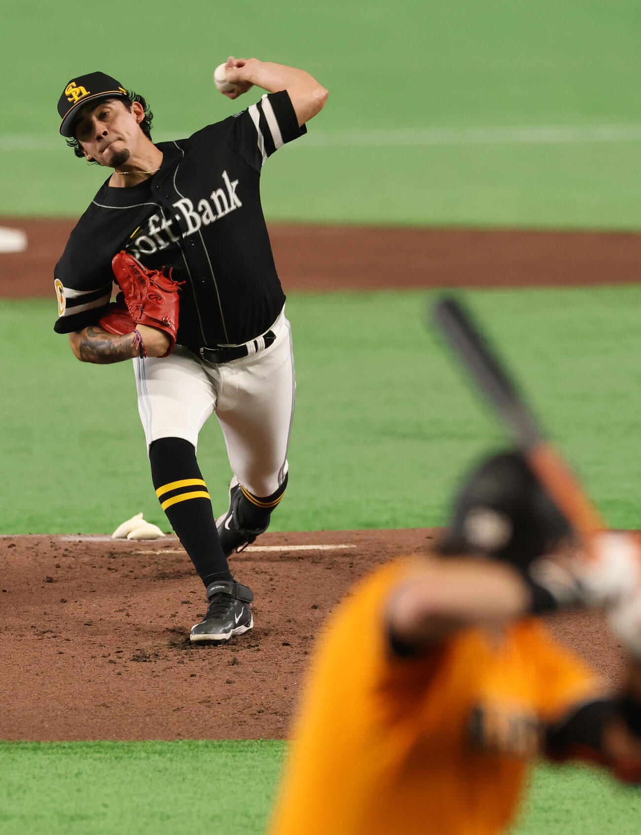巨人対ソフトバンク　ソフトバンク先発のアレクサンダー・アルメンタ（撮影・野上伸悟）