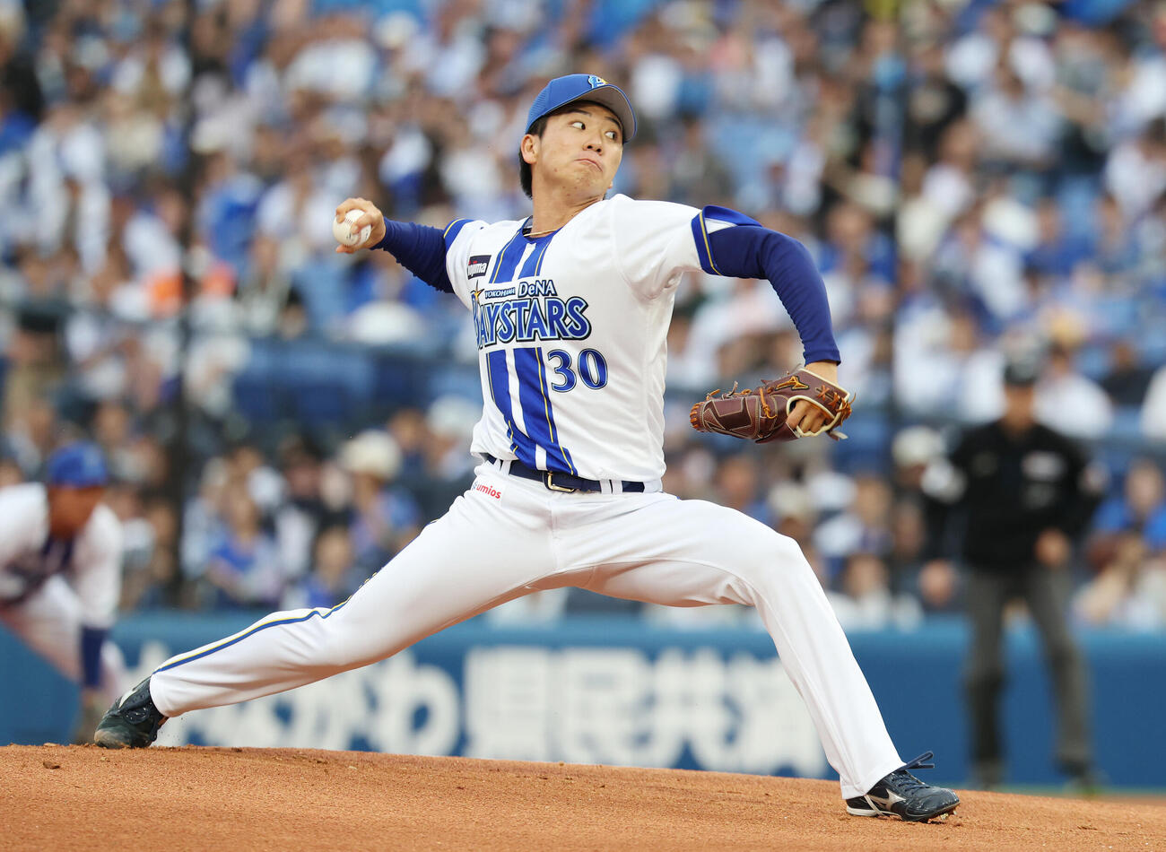 DeNA対オリックス　DeNA先発の篠木健太郎（撮影・宮地輝）