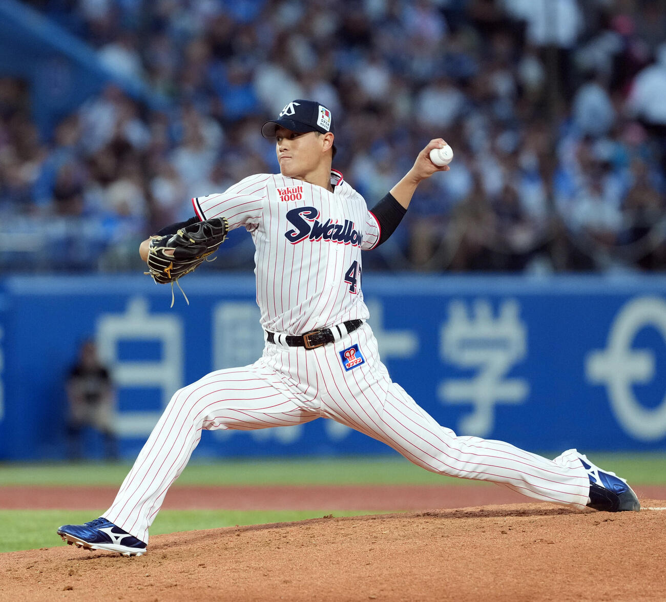 ヤクルト対西武　ヤクルトの先発高橋奎二（撮影・たえ見朱実）