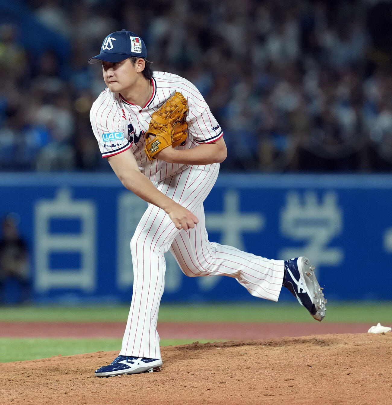 ヤクルト対西武　8回からマウンドに上がったヤクルト阪口皓亮（撮影・たえ見朱実）＝2026年5月27日