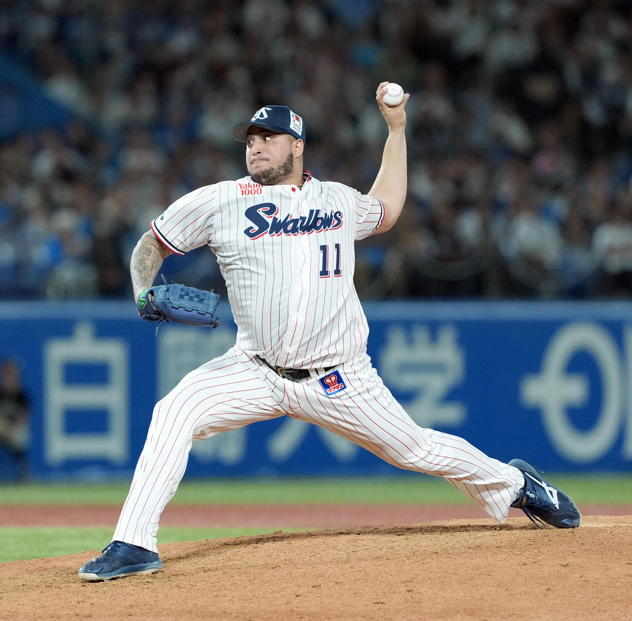 ヤクルト対西武　9回からマウンドに上がったヤクルトのホセ・キハダ（撮影・たえ見朱実）＝2026年5月27日
