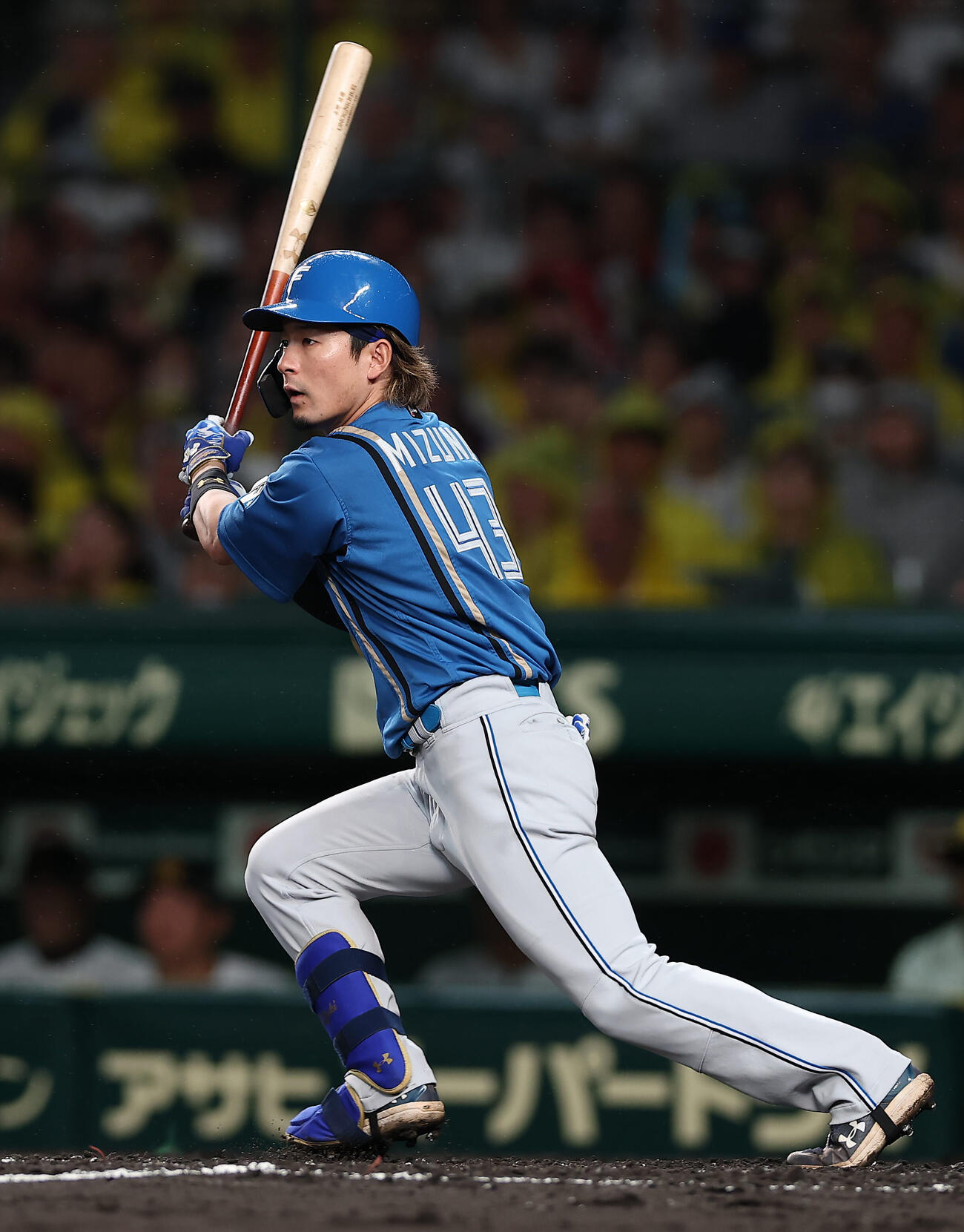 阪神対日本ハム　5回表日本ハム2死二、三塁、勝ち越し打を放つ水野達稀（撮影・前田充）