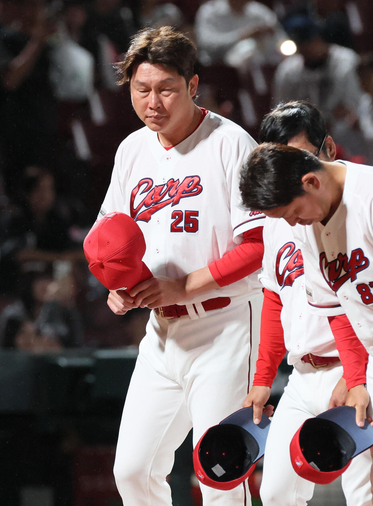 広島対ロッテ　敗れた新井貴浩監督（撮影・加藤孝規）