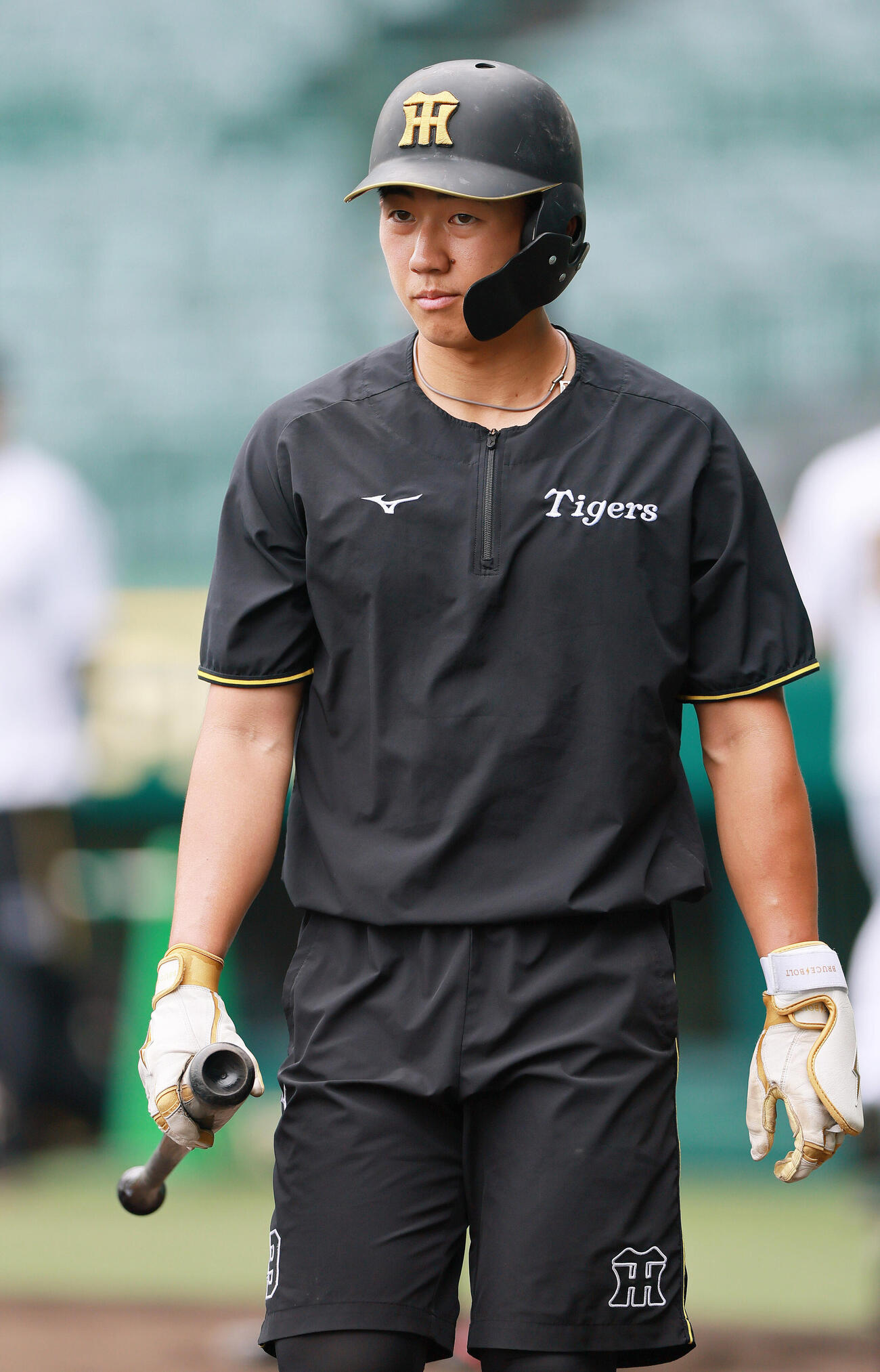 阪神対日本ハム　試合前の練習に励む阪神立石正広（撮影・上山淳一）＝2026年5月28日