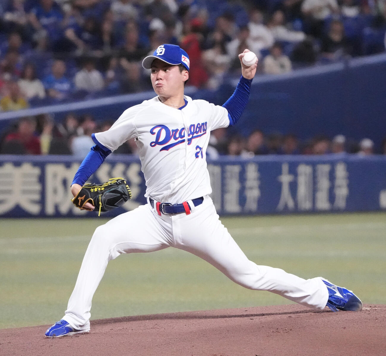 プロ野球交流戦中日対楽天　中日先発の金丸夢斗（撮影・森本幸一）＝2026年5月28日
